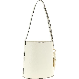 White Calfskin Shoulder Bag