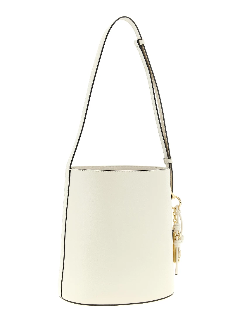 White Calfskin Shoulder Bag
