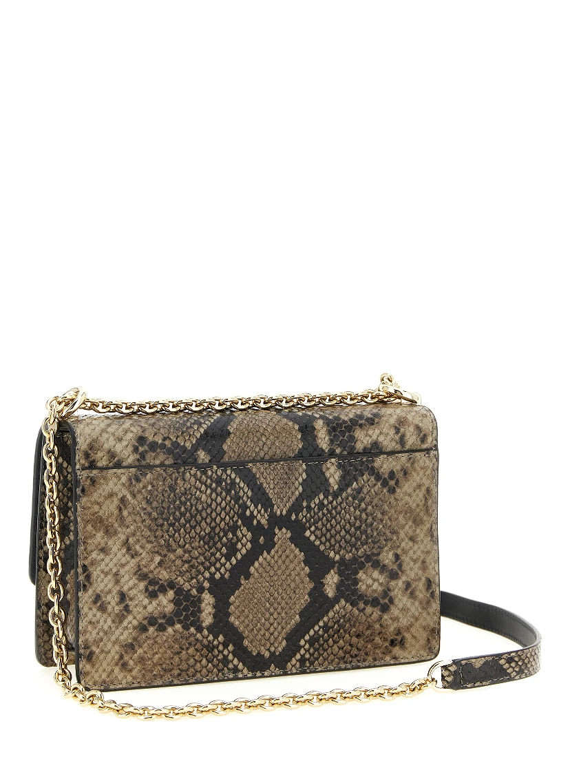 Gray Goatskin Crossbody Bag
