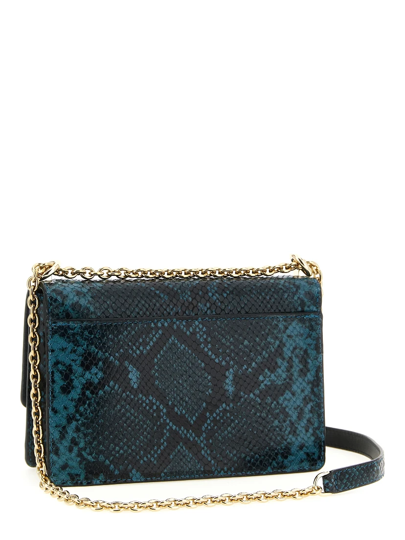 Blue Goatskin Crossbody Bag