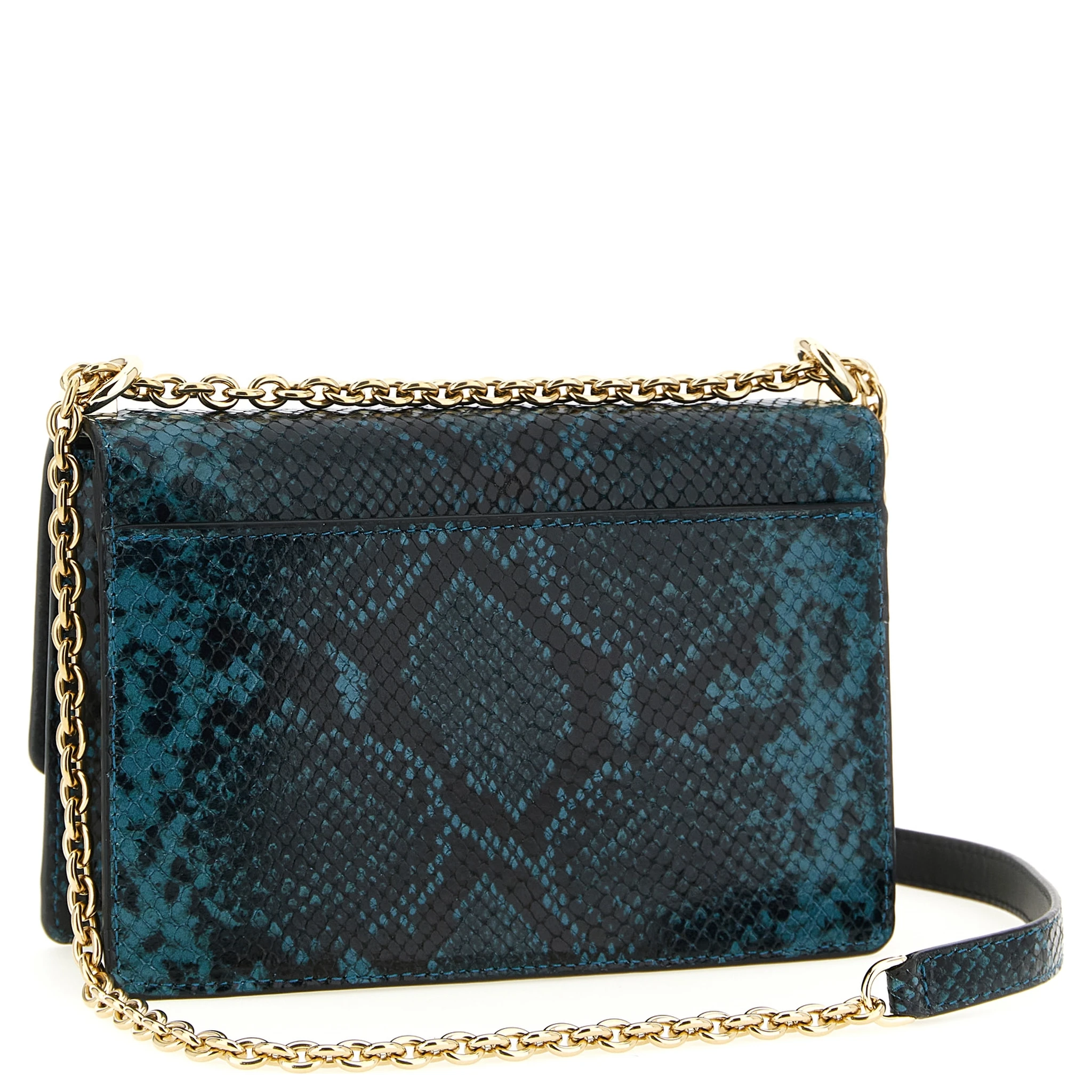 Blue Goatskin Crossbody Bag