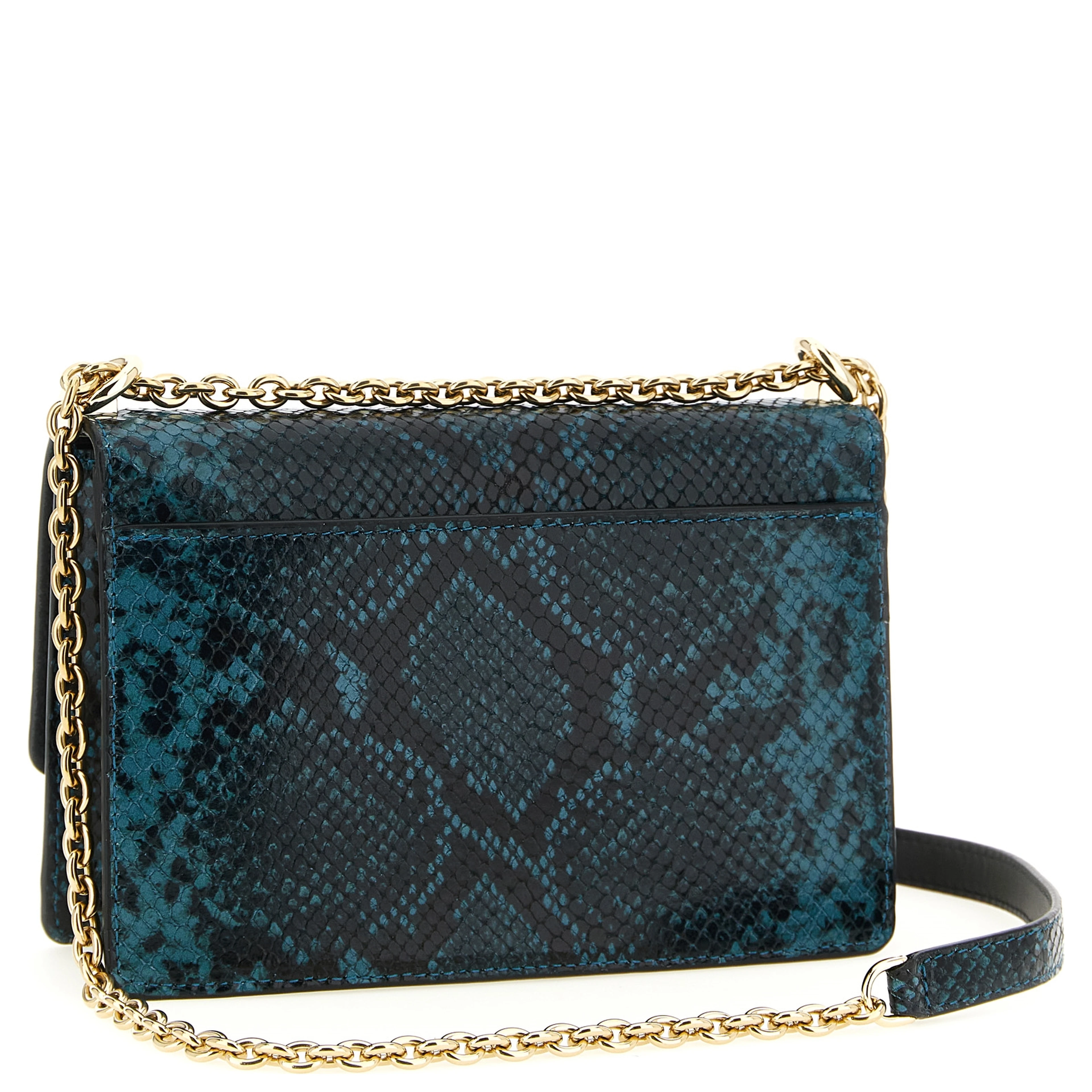 Blue Goatskin Crossbody Bag