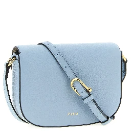 Blue Calfskin Crossbody Bag