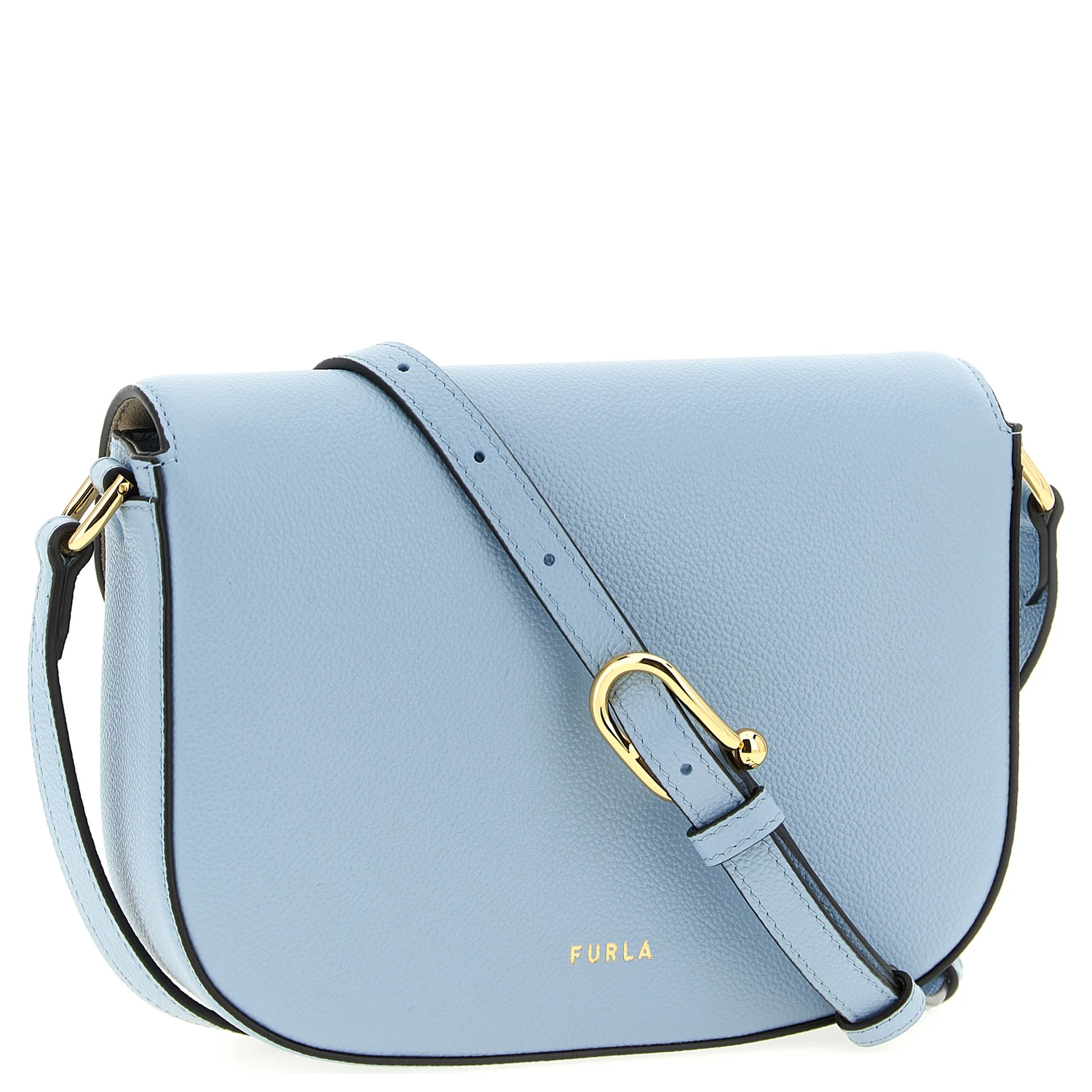 Blue Calfskin Crossbody Bag