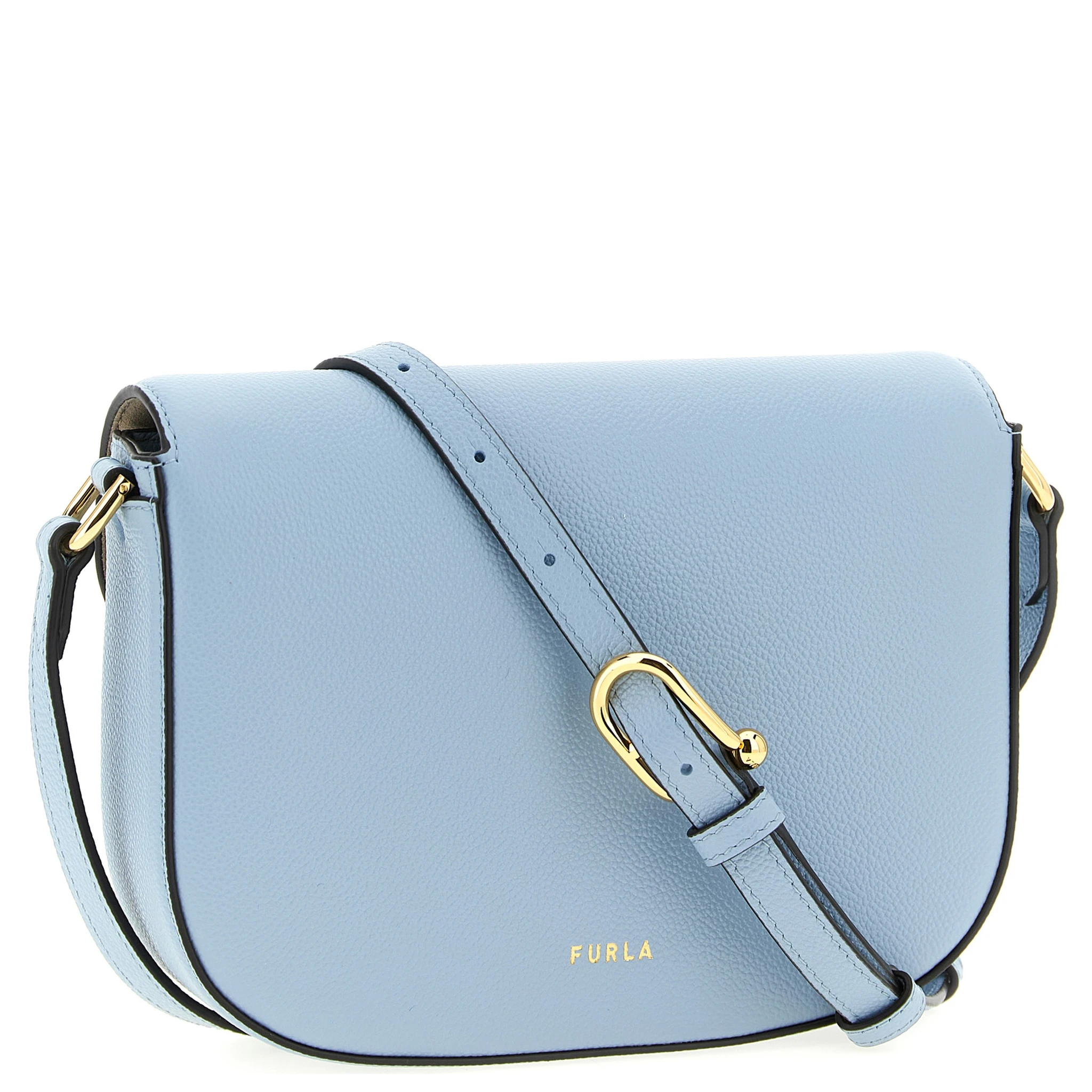 Blue Calfskin Crossbody Bag
