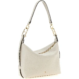 Beige Calfskin Shoulder Bag