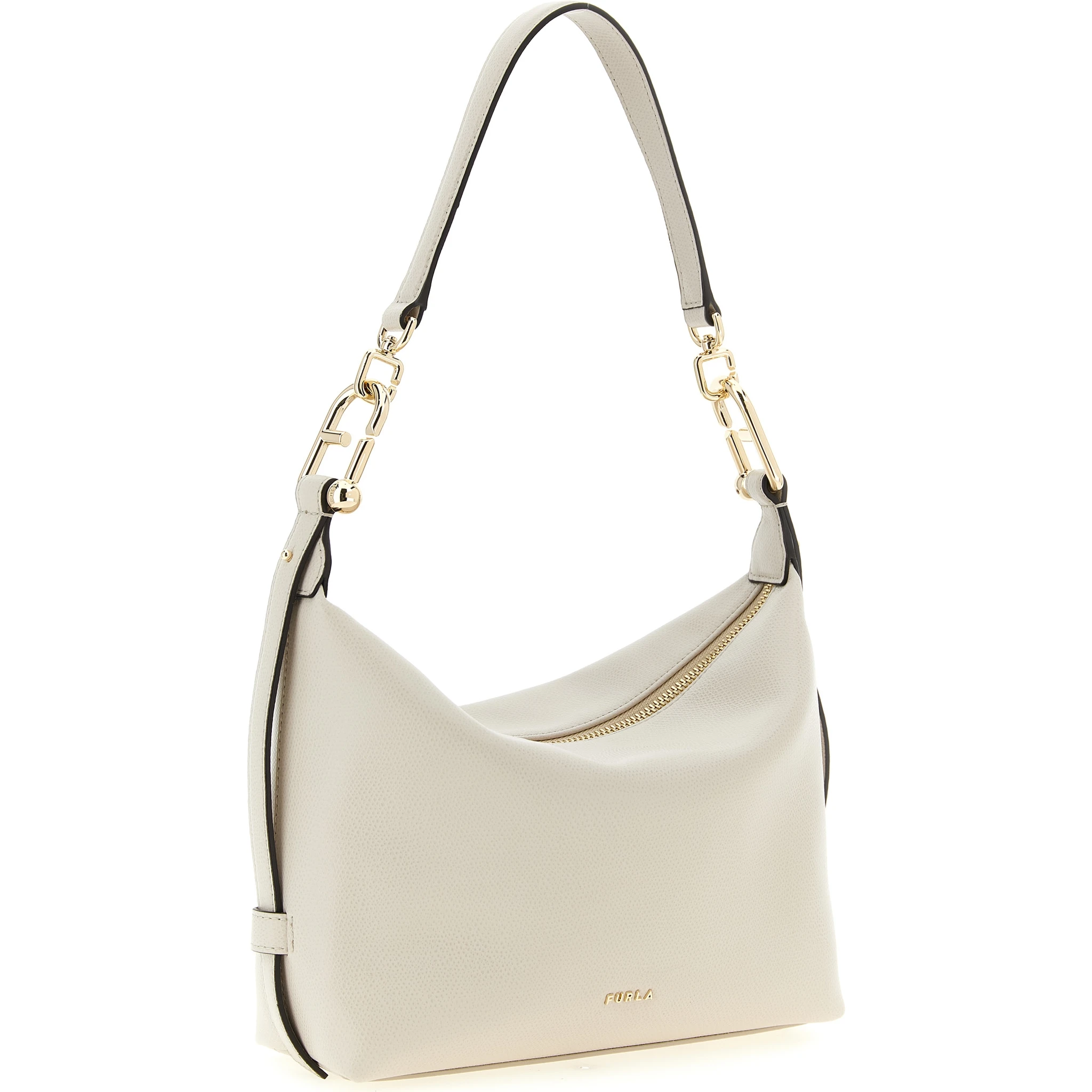 Beige Calfskin Shoulder Bag