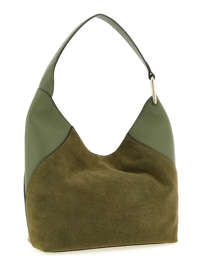 Bicolor Calfskin Shoulder Bag