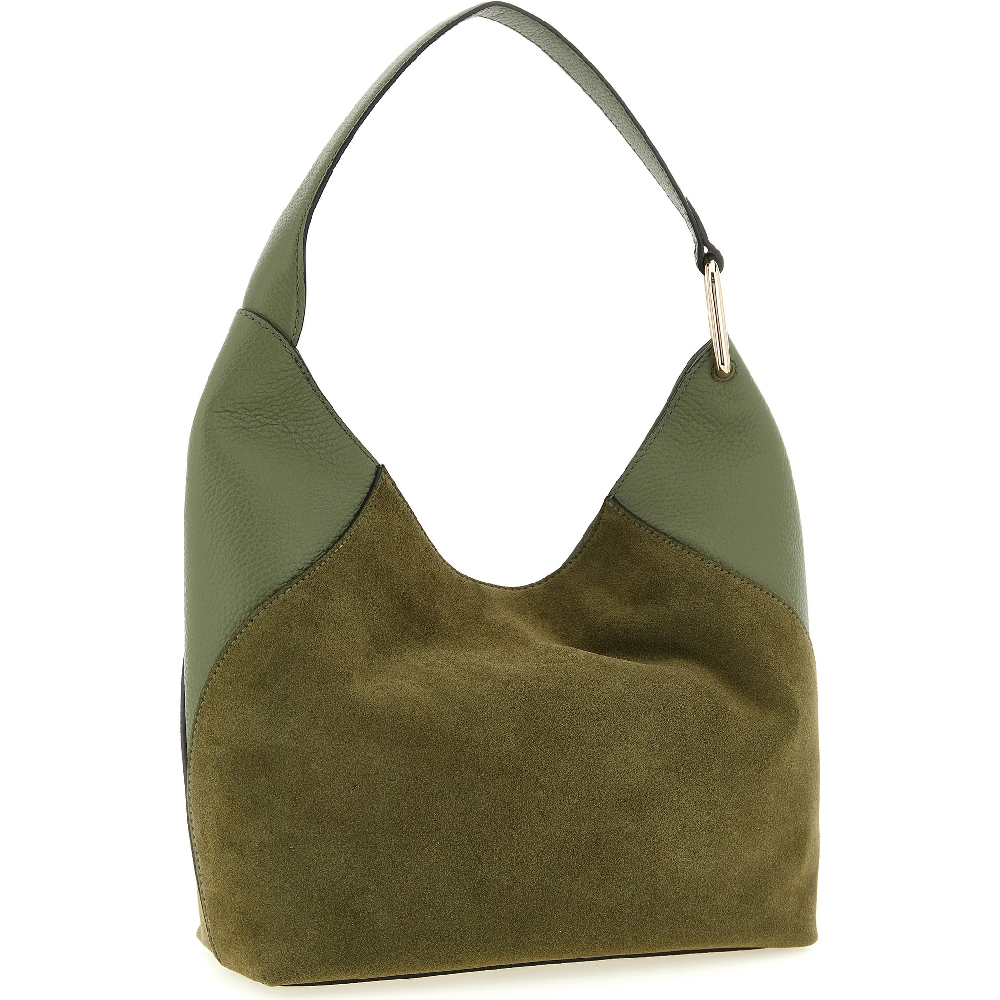Bicolor Calfskin Shoulder Bag