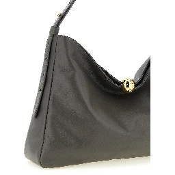 Gray Calfskin Shoulder Bag