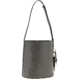 Gray Calfskin Shoulder Bag