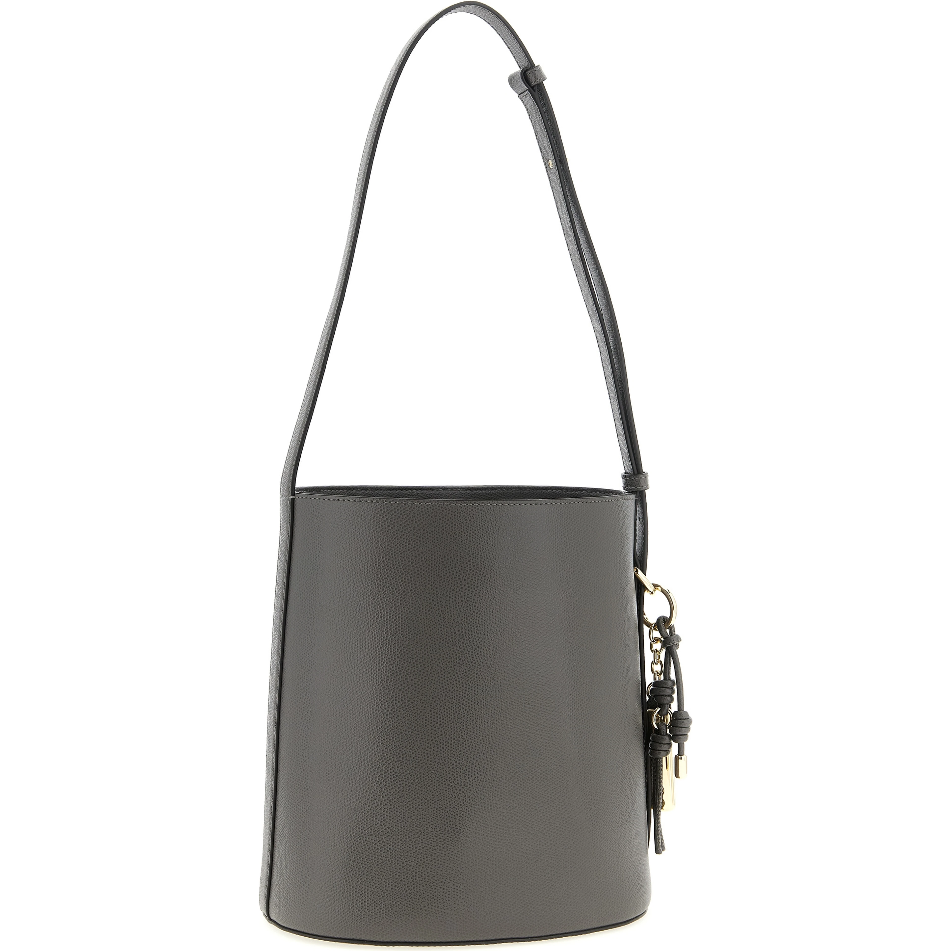 Gray Calfskin Shoulder Bag