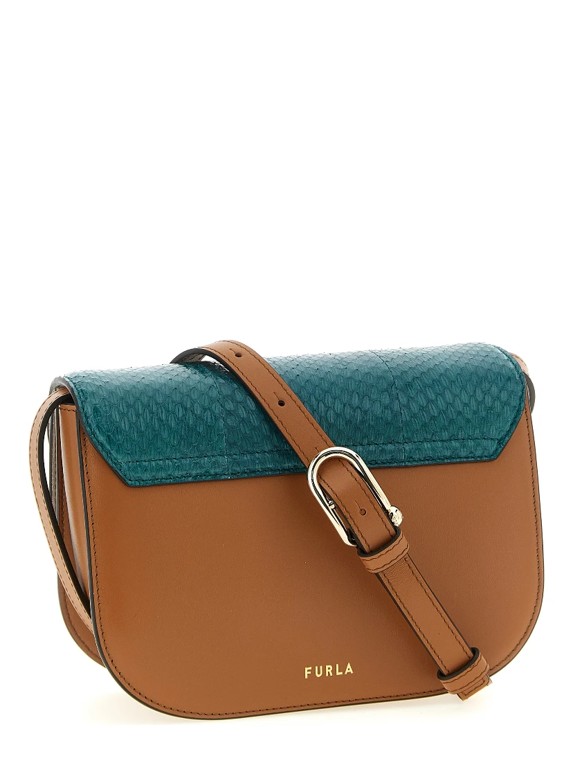Multicolor Lamb Leather Crossbody Bag