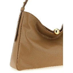 Beige Calfskin Shoulder Bag