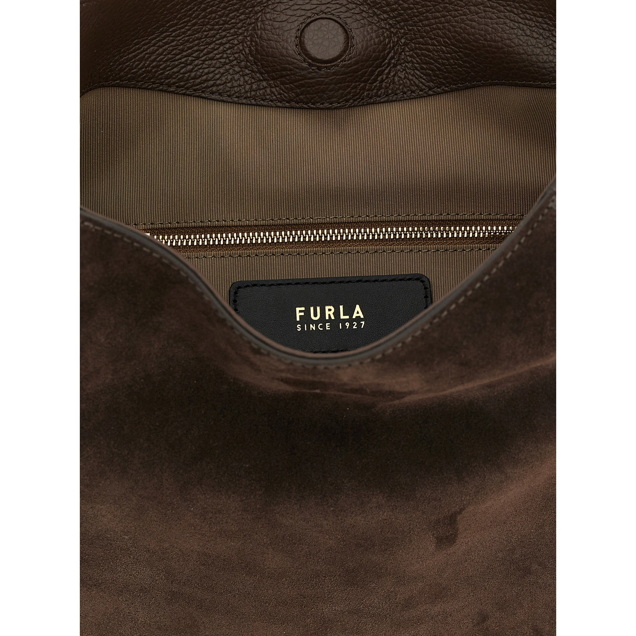 Brown Calfskin Shoulder Bag