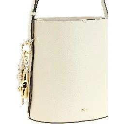 White Calfskin Shoulder Bag