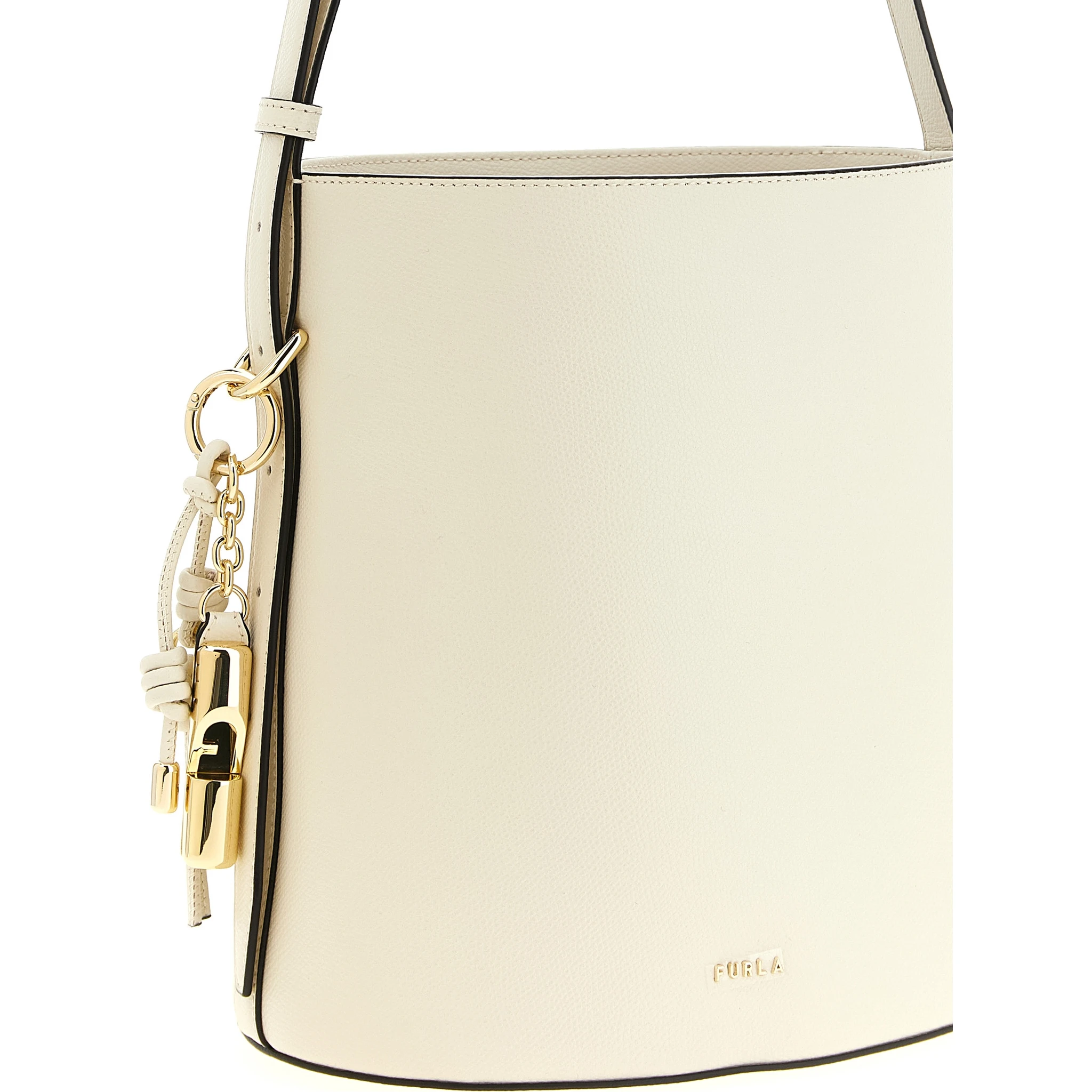 White Calfskin Shoulder Bag