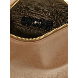 Beige Calfskin Shoulder Bag