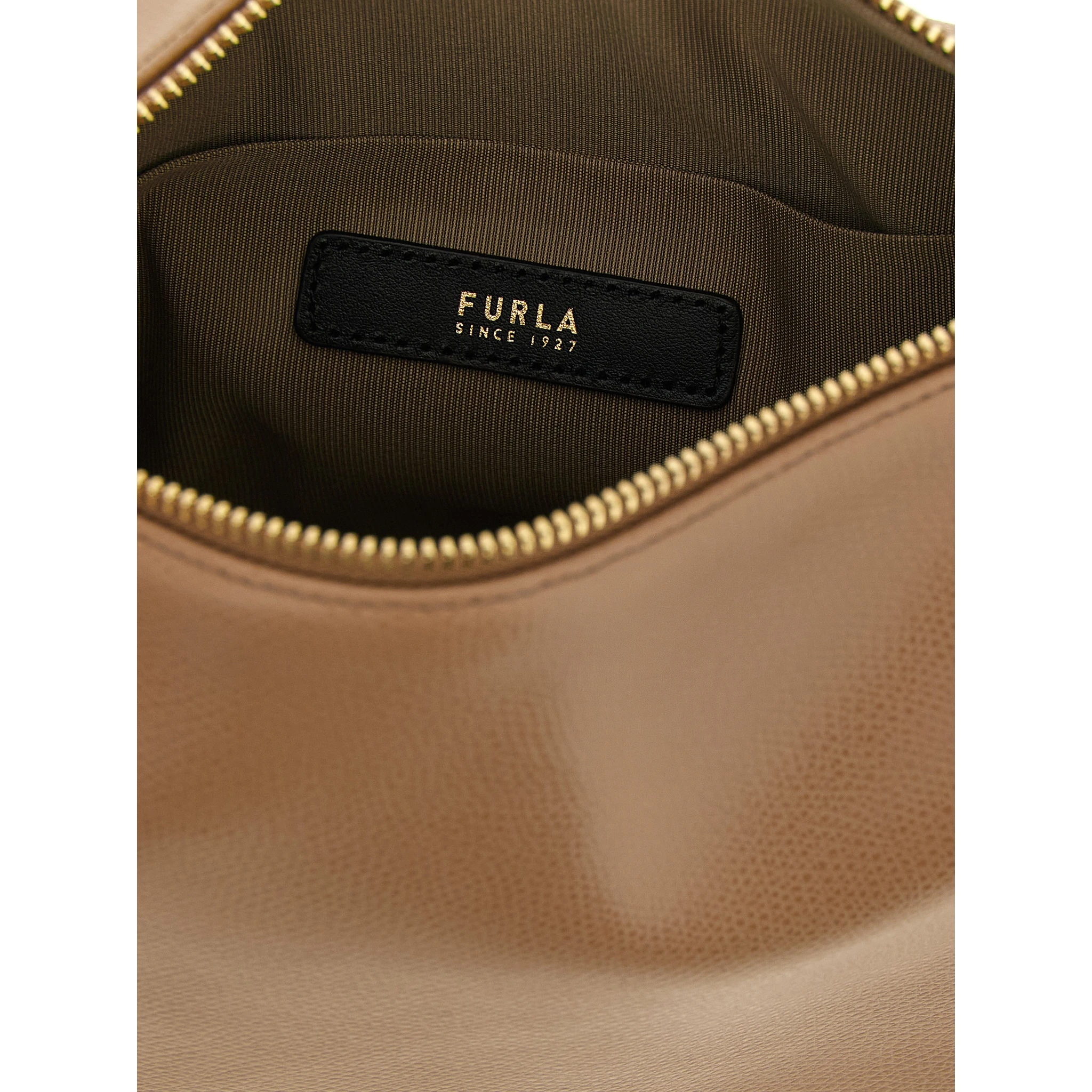 Beige Calfskin Shoulder Bag