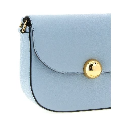 Blue Calfskin Crossbody Bag