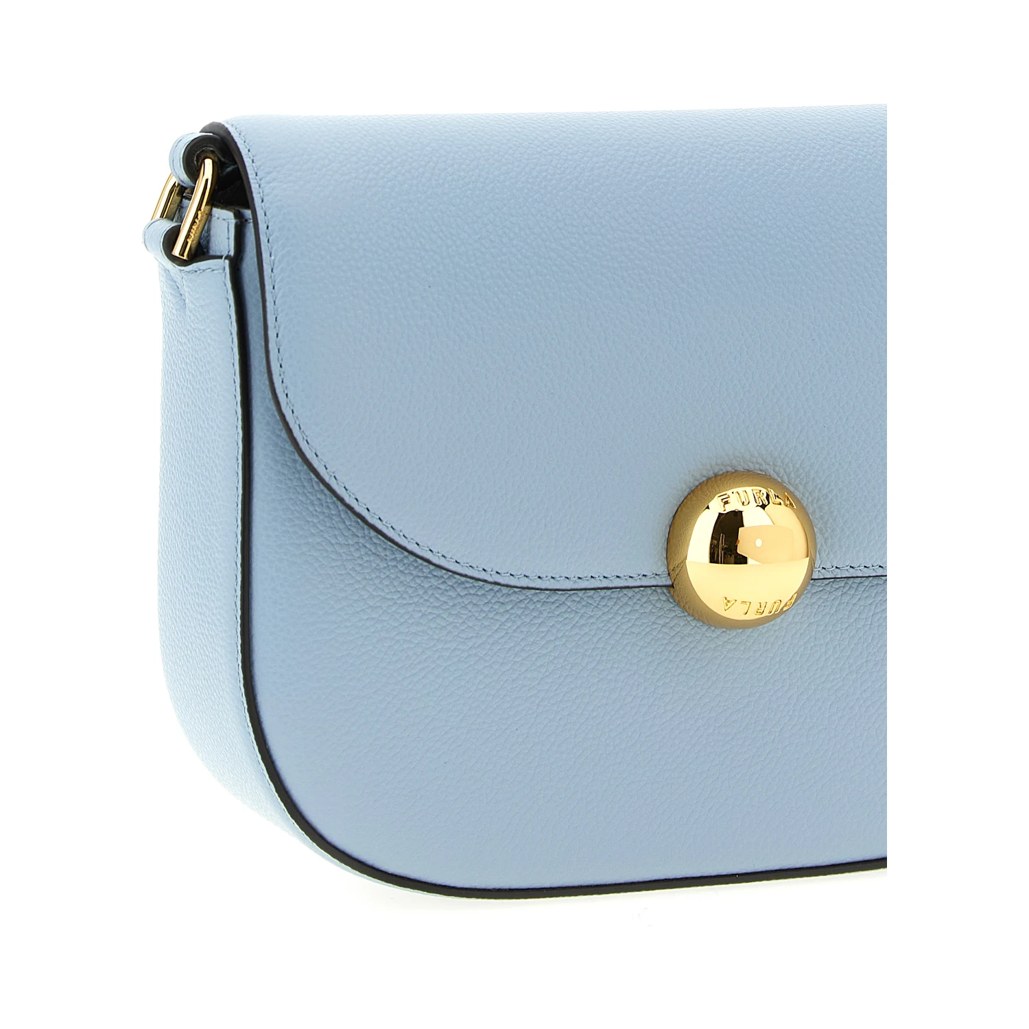 Blue Calfskin Crossbody Bag