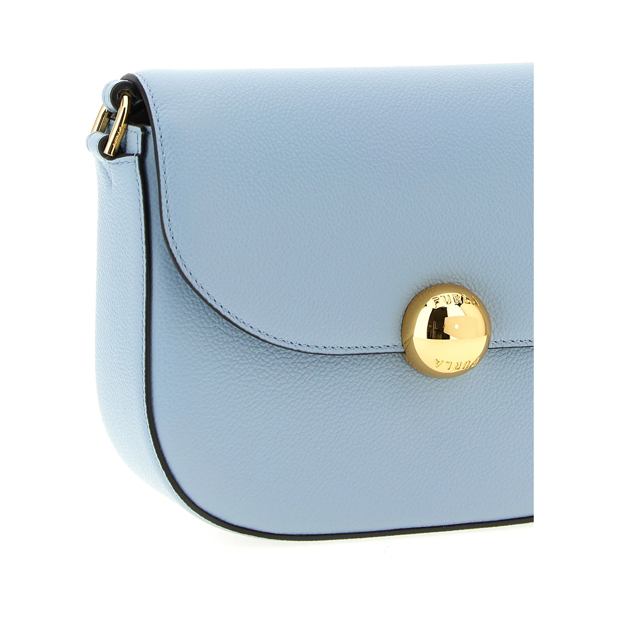 Blue Calfskin Crossbody Bag
