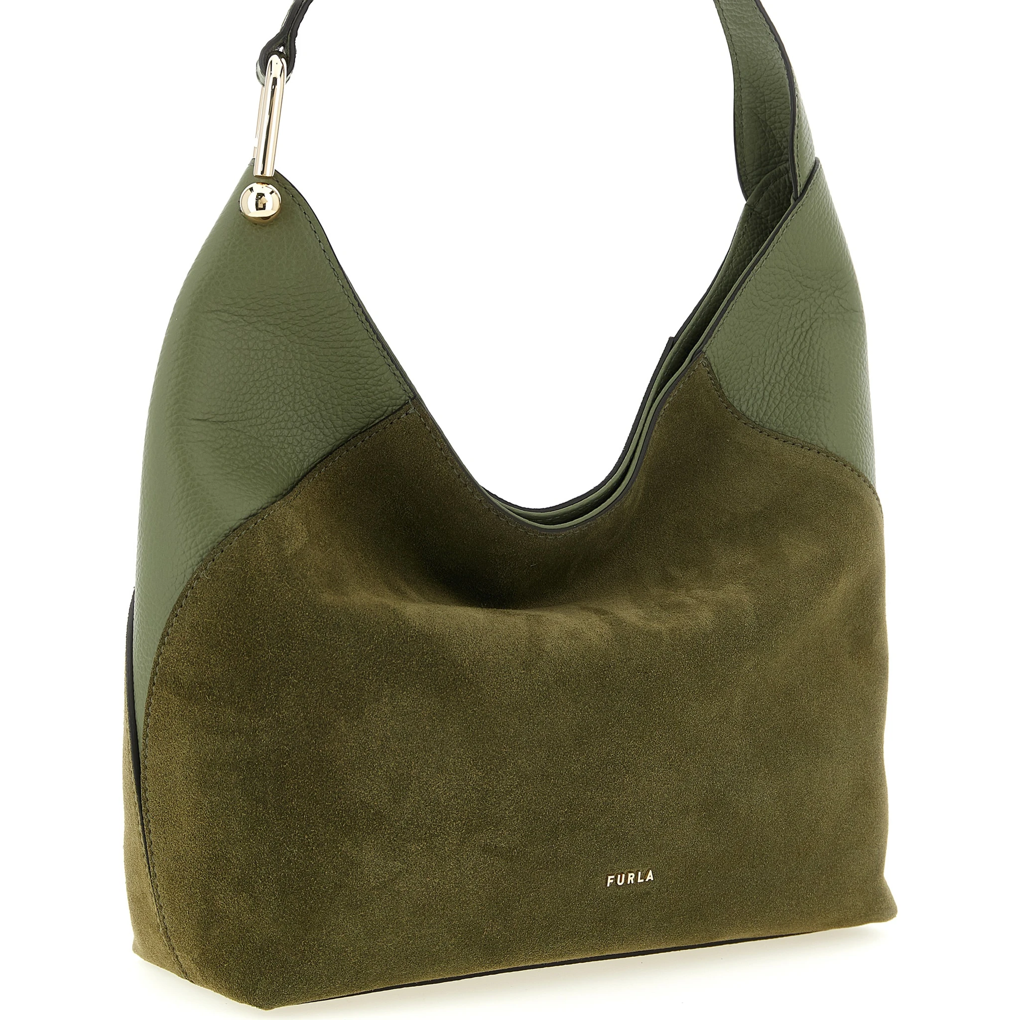 Bicolor Calfskin Shoulder Bag