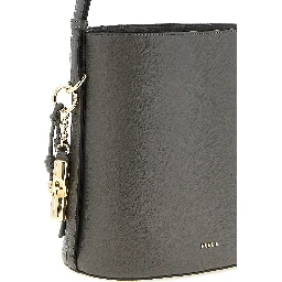 Gray Calfskin Shoulder Bag