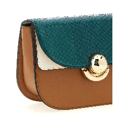 Multicolor Lamb Leather Crossbody Bag