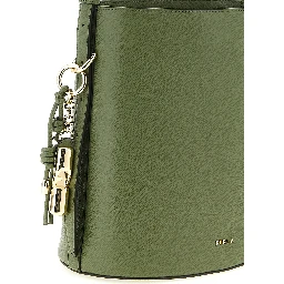 Bicolor Calfskin Shoulder Bag