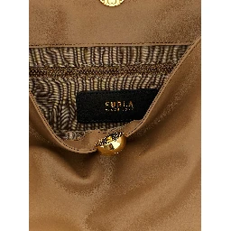 Beige Calfskin Shoulder Bag