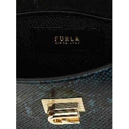 Blue Goatskin Crossbody Bag