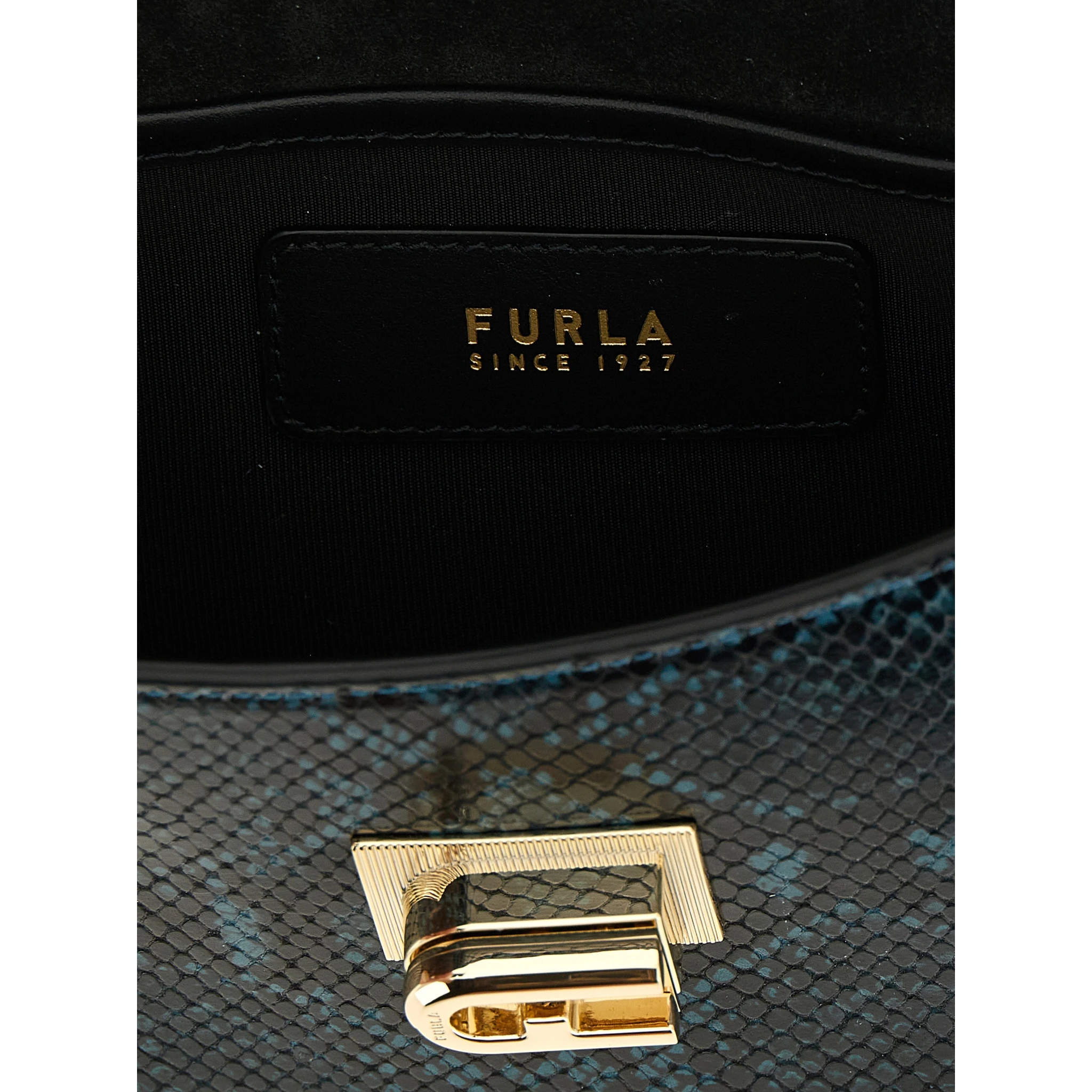 Blue Goatskin Crossbody Bag