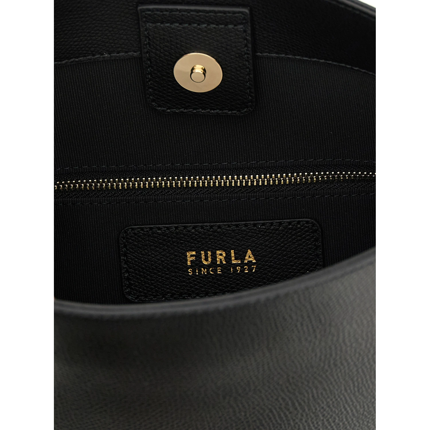Black Calfskin Shoulder Bag
