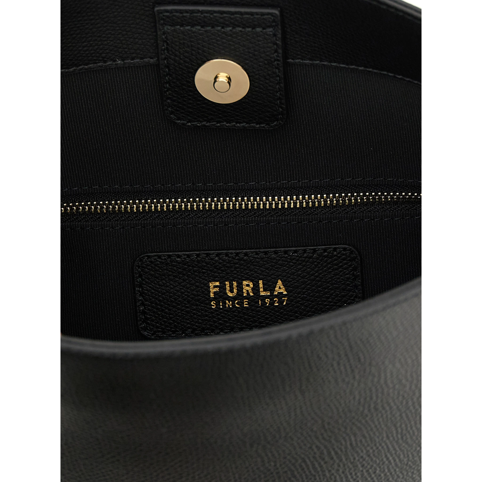 Black Calfskin Shoulder Bag