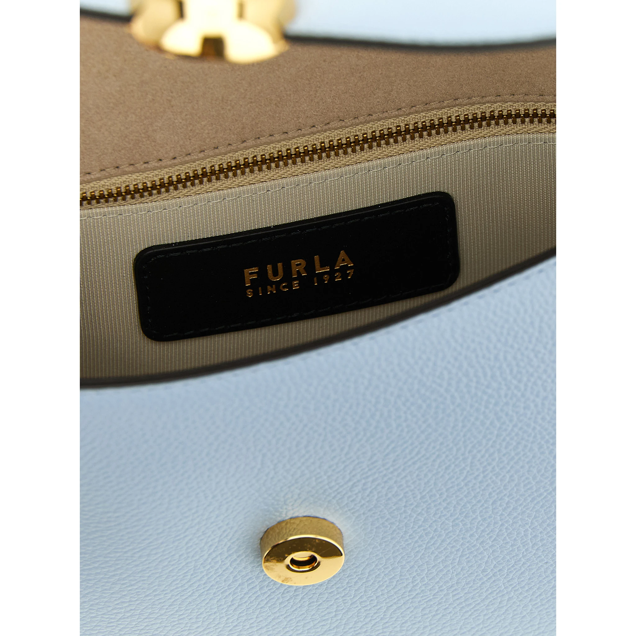 Blue Calfskin Crossbody Bag