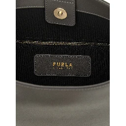 Gray Calfskin Shoulder Bag