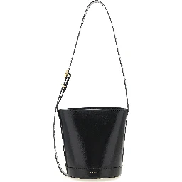Black Calfskin Shoulder Bag