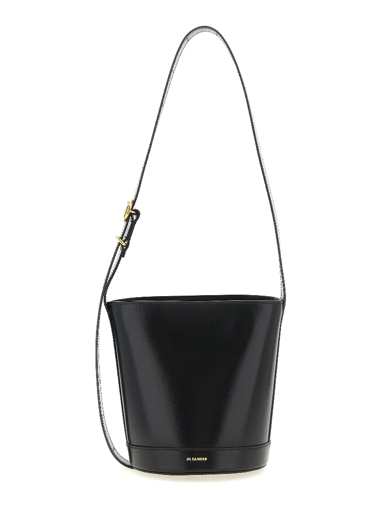 Black Calfskin Shoulder Bag