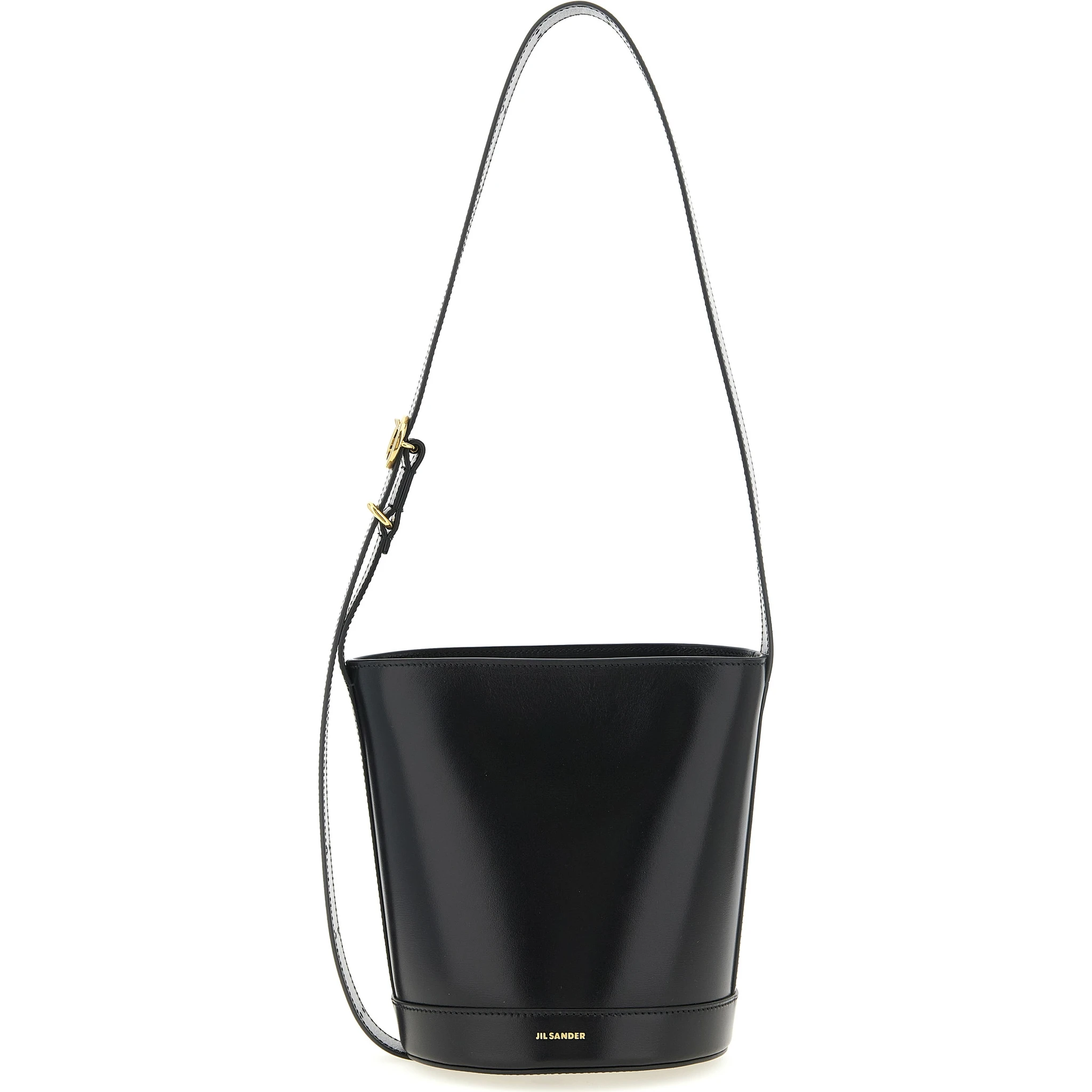 Black Calfskin Shoulder Bag