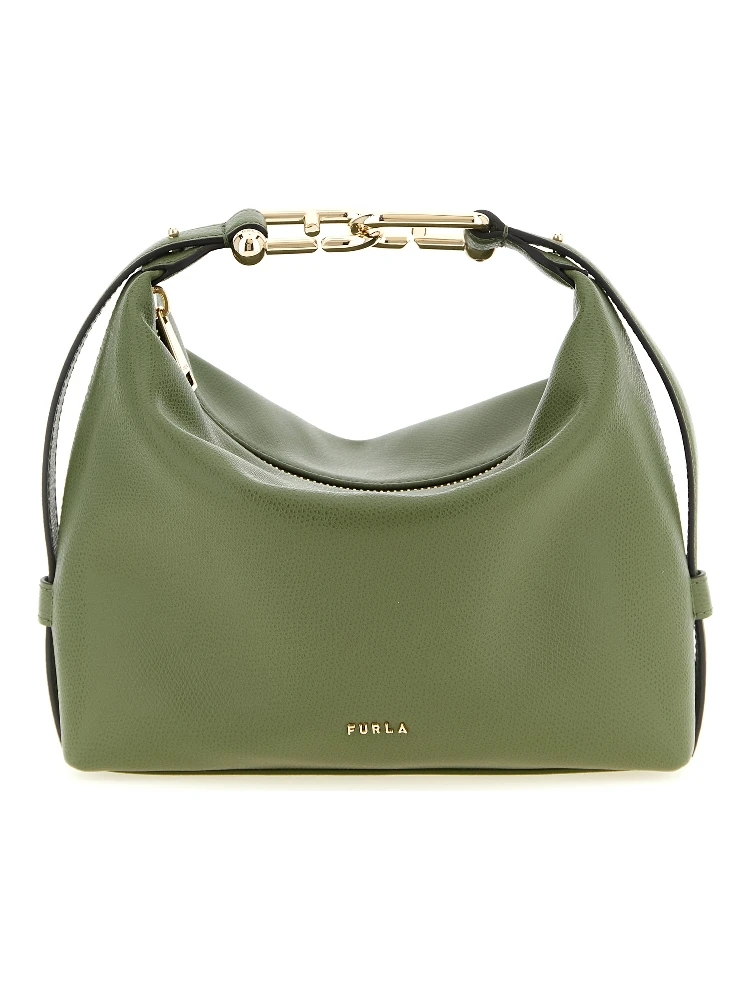 Bicolor Calfskin Shoulder Bag