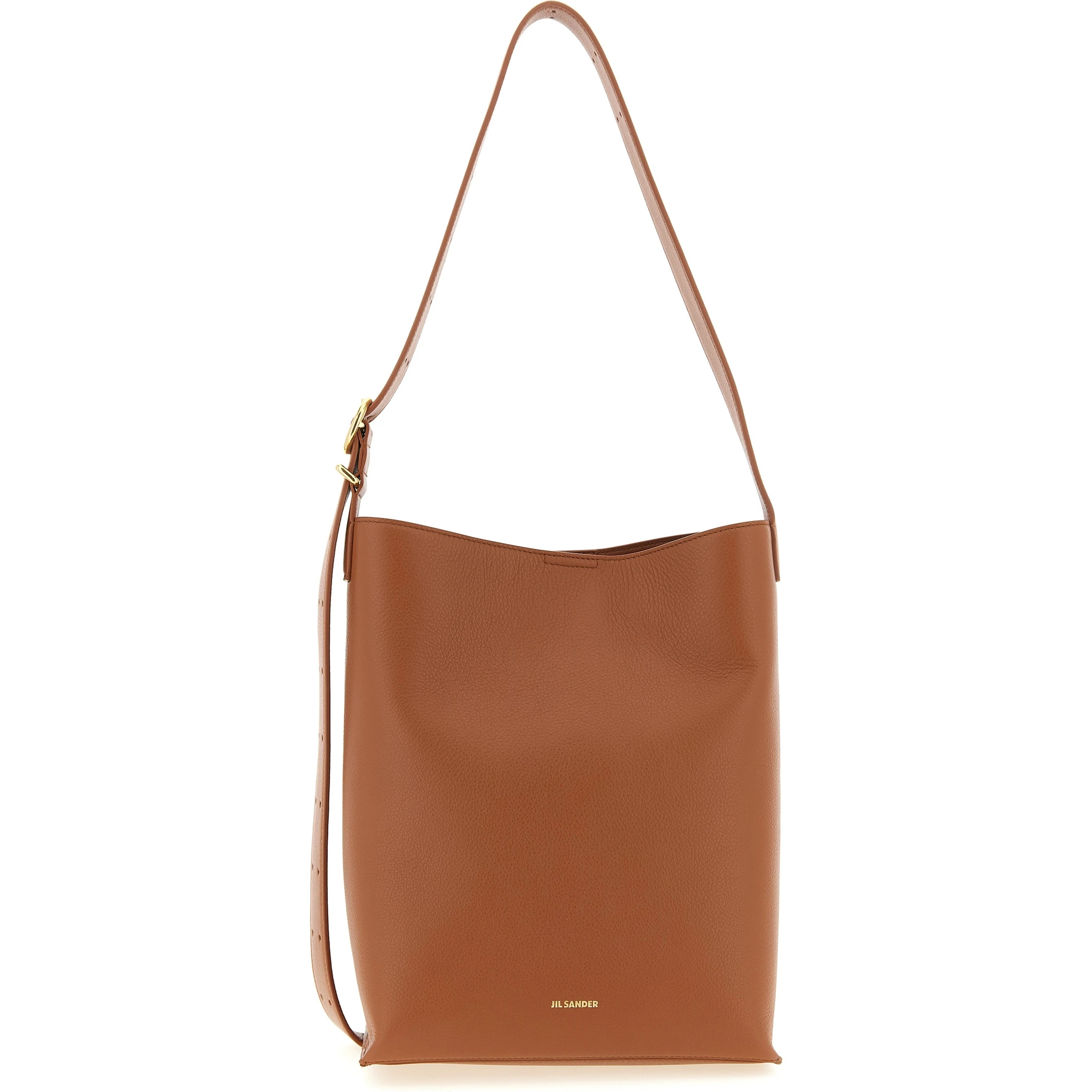 Brown Calfskin Shoulder Bag