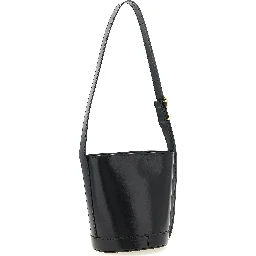 Black Calfskin Shoulder Bag