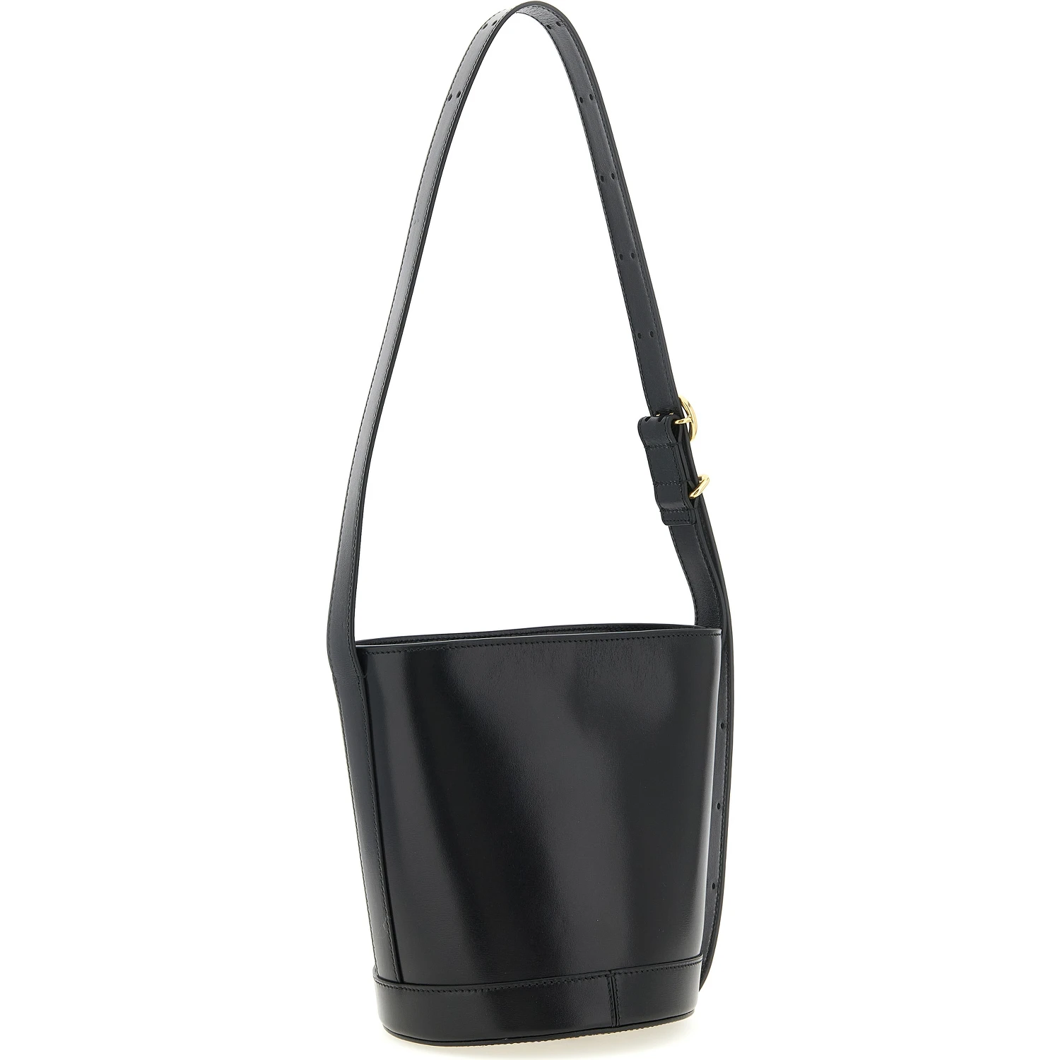 Black Calfskin Shoulder Bag