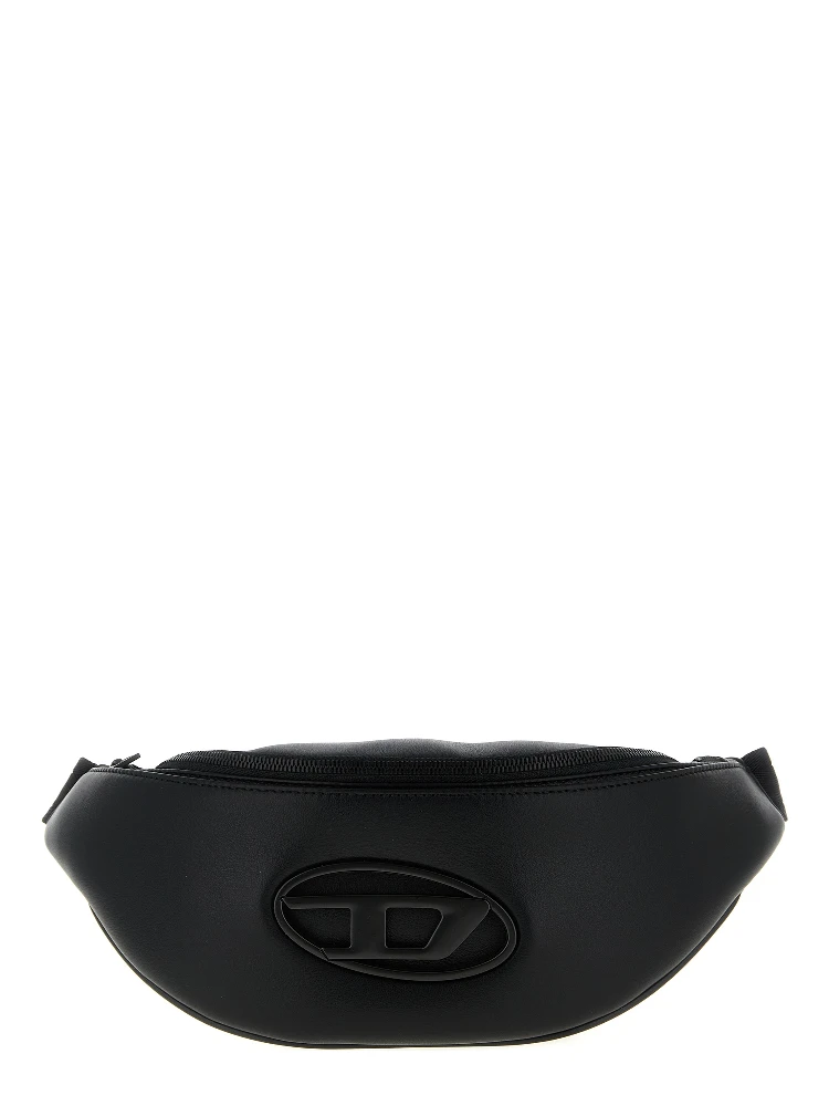 Black Polyethylene Crossbody Bag