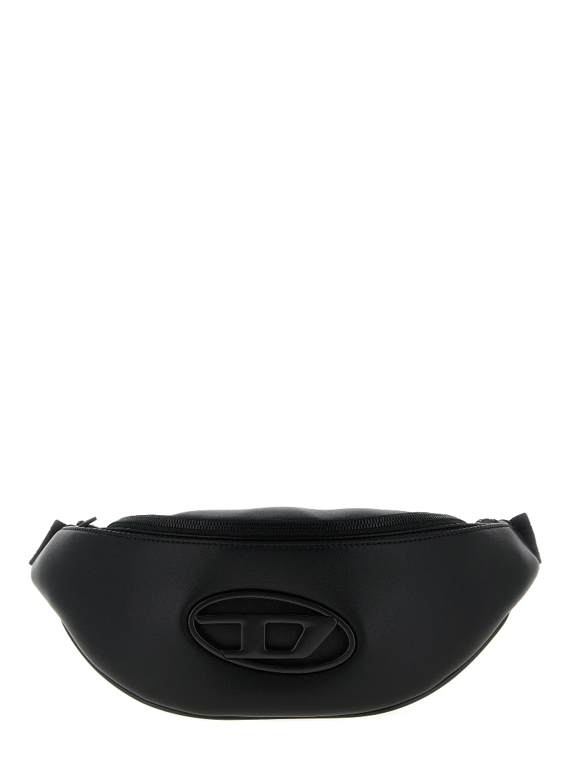 Black Polyethylene Crossbody Bag