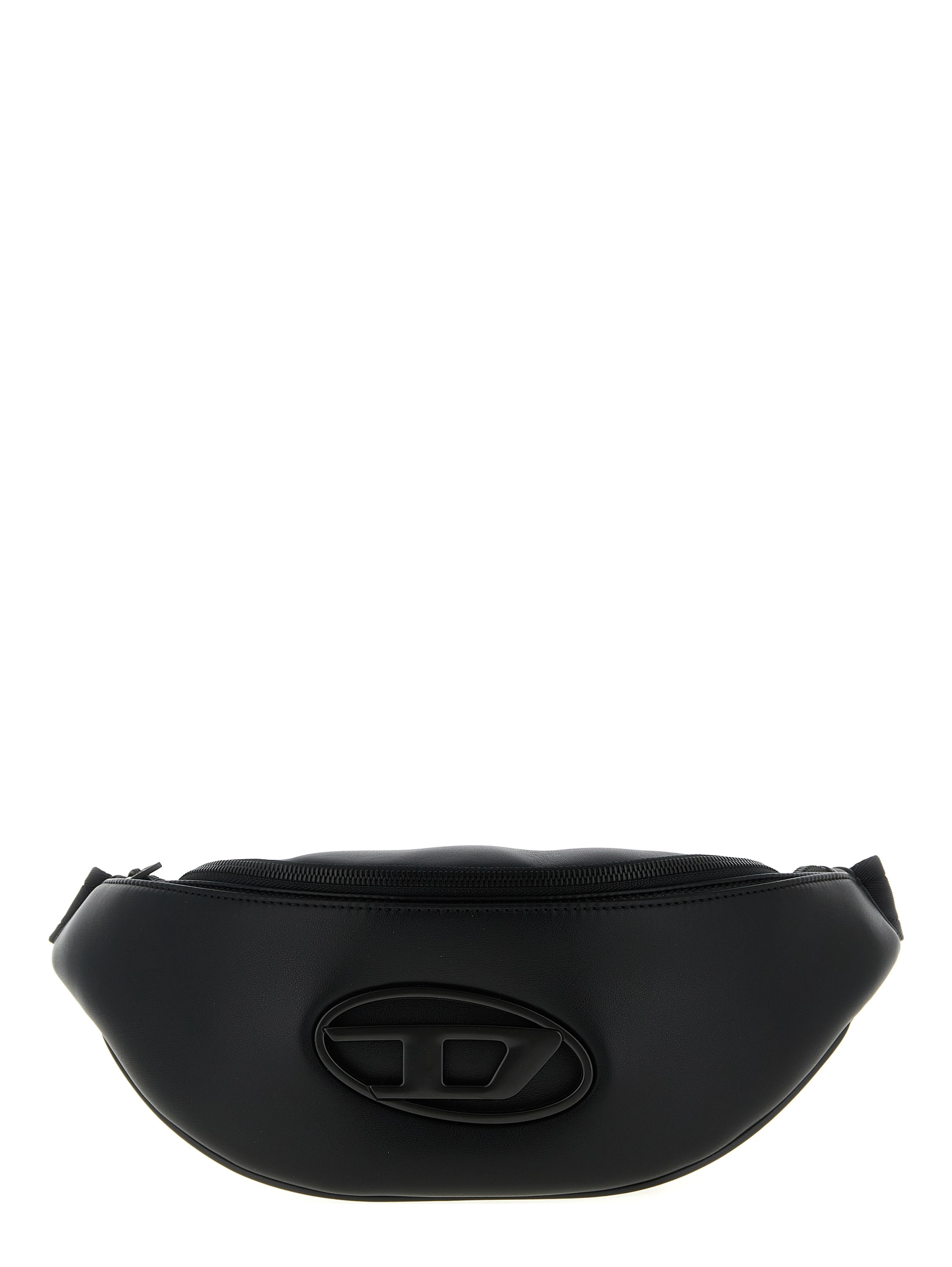 Black Polyethylene Crossbody Bag