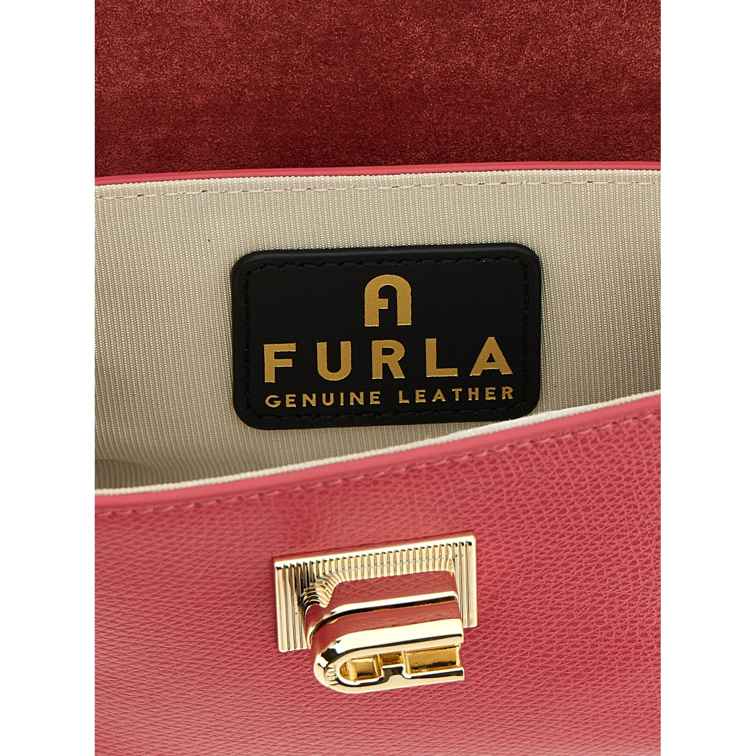 Fuchsia Calfskin Crossbody Bag