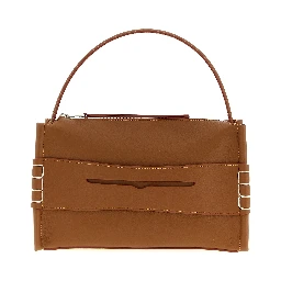 Brown Calfskin Shoulder Bag