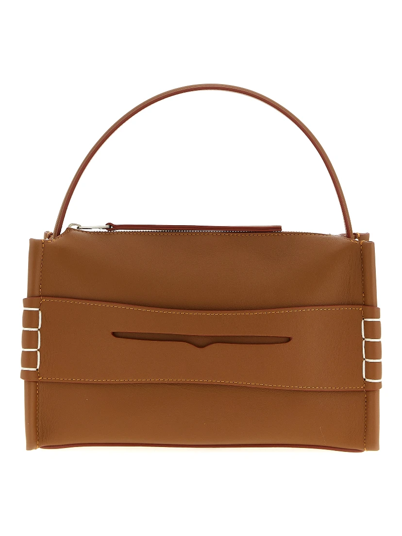 Brown Calfskin Shoulder Bag